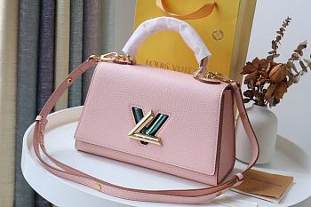 Louis Vuitton Twist PM Taurillon Leather In Light Pink M57093 Size 17cm