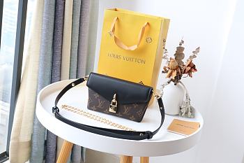 Louis Vuitton Padlock On Strap In Black M80763 Size 19x11x3cm