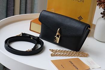 Louis Vuitton Padlock On Strap In Black M80682 Size 19x11x3cm