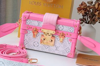 Louis Vuitton Pettie Malle In Pink M40273 Size 19x5x11.5cm