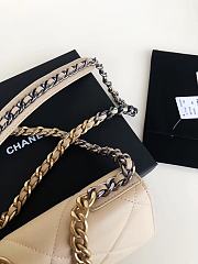 Chanel 19 Wallet On Chain With White Lambskin AP0957 Size 19cm - 5