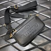 Valentino Garavani Belt Bag In Black Leather VY0B0 Size 19x4x10cm - 3