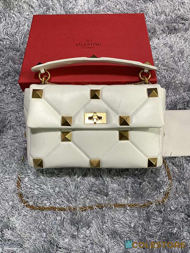 Valentino Garavani Roman Stud Shoulder Bag WB0I6 Size 30x20x12cm - 1