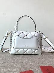 Valentino Garavani VLTN Candystud Bag In White Quilted Leather Bag SW2B0 Size 23x11x7cm - 5