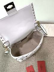Valentino Garavani VLTN Candystud Bag In White Quilted Leather Bag SW2B0 Size 23x11x7cm - 4