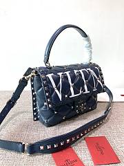 Valentino Garavani VLTN Candystud Bag In Blue Quilted Leather Bag SW2B0 Size 23x11x7cm - 3