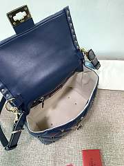 Valentino Garavani VLTN Candystud Bag In Blue Quilted Leather Bag SW2B0 Size 23x11x7cm - 6