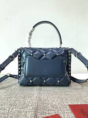 Valentino Garavani VLTN Candystud Bag In Blue Quilted Leather Bag SW2B0 Size 23x11x7cm - 5