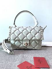 Valentino Garavani Candystud Bag In White Quilted Leather Bag SW2B0 Size 23x11x7cm - 1