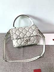 Valentino Garavani Candystud Bag In White Quilted Leather Bag SW2B0 Size 23x11x7cm - 6
