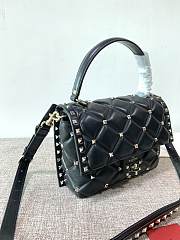 Valentino Garavani Candystud Bag In Black Quilted Leather Bag SW2B0 Size 23x11x7cm - 5