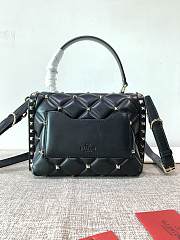Valentino Garavani Candystud Bag In Black Quilted Leather Bag SW2B0 Size 23x11x7cm - 4