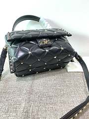 Valentino Garavani Candystud Bag In Black Quilted Leather Bag SW2B0 Size 23x11x7cm - 2