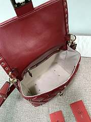 Valentino Garavani Candystud Bag In Red Quilted Leather Bag SW2B0 Size 23x11x7cm - 3