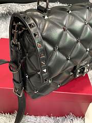 Valentino Garavani Candystud In Black Quilted Leather Bag SW2B0 Size 23x11x7cm - 4