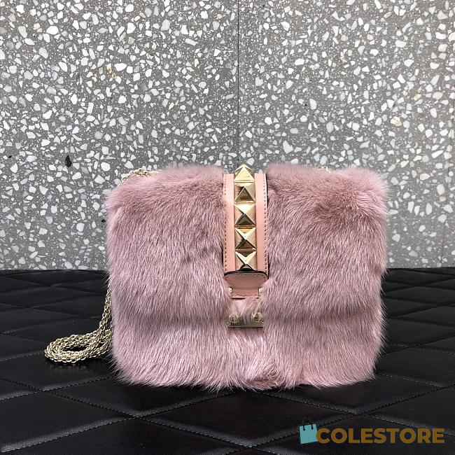 Valentino Imported Mink Fur Bag P2744 Size 21cm - 1