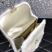Valentino Imported Mink Fur Bag In White P2744 Size 21cm - 5