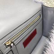 Valentino Imported Mink Fur Bag In Grey P2744 Size 21cm - 5