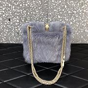 Valentino Imported Mink Fur Bag In Grey P2744 Size 21cm - 4