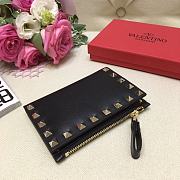 Valentino Garavani Compact Rockstud Wallet In Black WP0P3 Size 13cm - 5