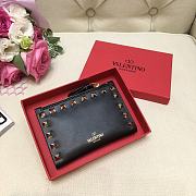 Valentino Garavani Compact Rockstud Wallet In Black WP0P3 Size 13cm - 3