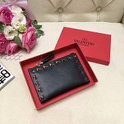 Valentino Garavani Compact Rockstud Wallet In Black WP0P3 Size 13cm - 4