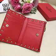 Valentino Garavani Compact Rockstud Wallet In Red WP0P3 Size 13cm - 4