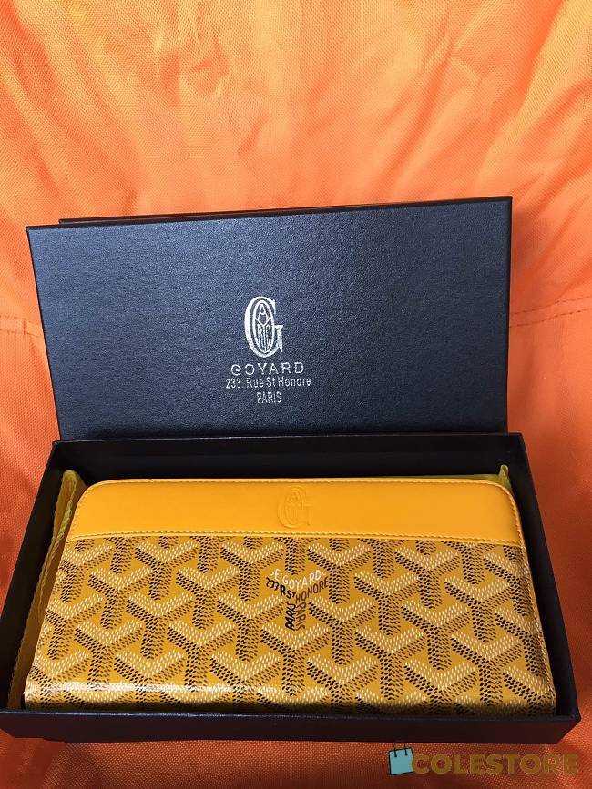 Goyard Petite Maroquinerie GM Wallet In Yellow Size 20x2.3x11cm - 1