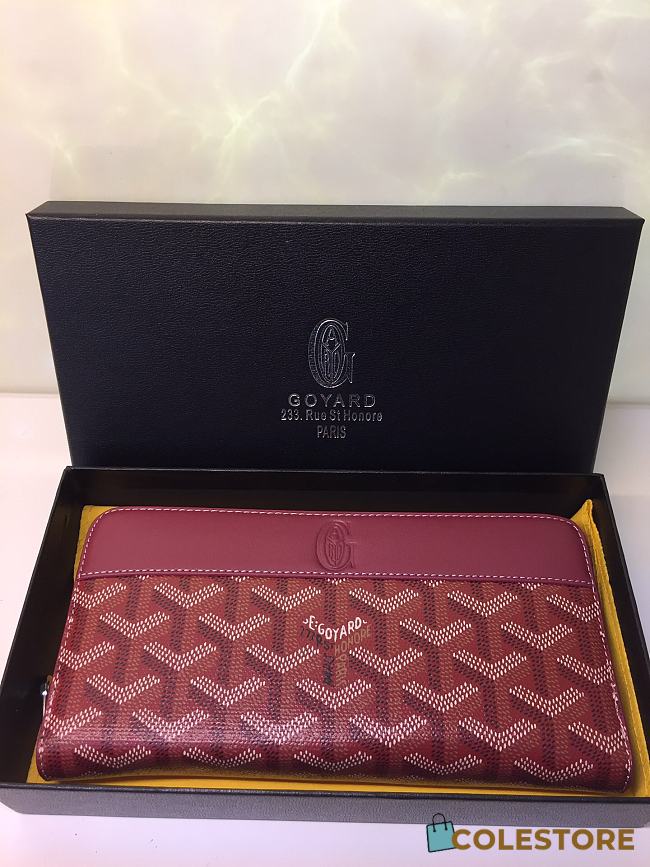 Goyard Petite Maroquinerie GM Wallet In Bodeaux Size 20x2.3x11cm - 1