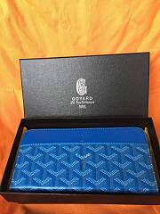 Goyard Petite Maroquinerie GM Wallet In Bleu Ciel Size 20x2.3x11cm - 1