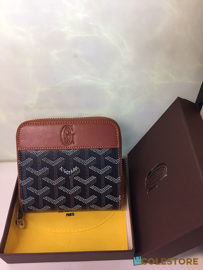 Goyard Zip Wallet In Brown Size 11x10cm - 1