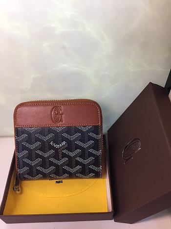 Goyard Zip Wallet In Brown Size 11x10cm