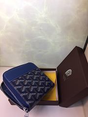 Goyard Zip Wallet In Blue Size 11x10cm - 6