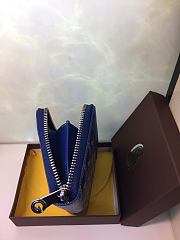 Goyard Zip Wallet In Blue Size 11x10cm - 5