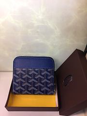 Goyard Zip Wallet In Blue Size 11x10cm - 2