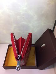 Goyard Zip Wallet In Red Size 11x10cm - 6