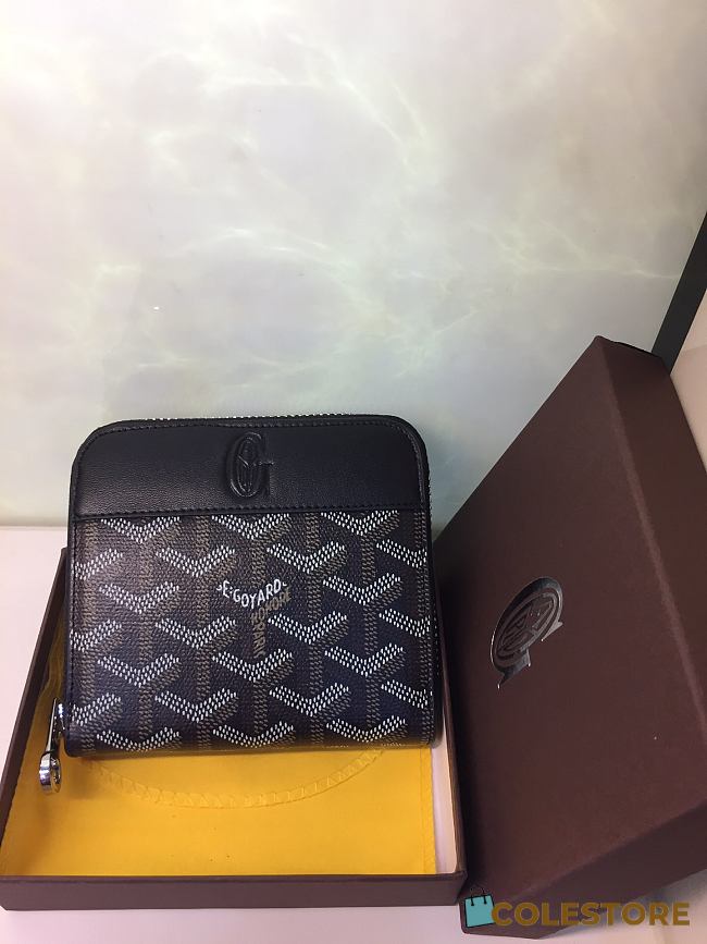 Goyard Zip Wallet In Black Size 11x10cm - 1