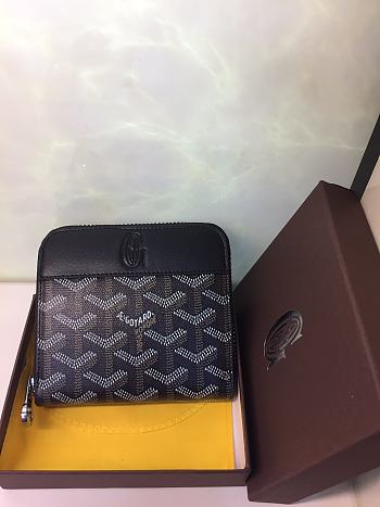 Goyard Zip Wallet In Black Size 11x10cm
