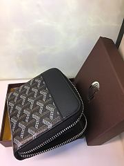 Goyard Zip Wallet In Black Size 11x10cm - 5