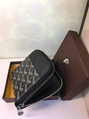 Goyard Zip Wallet In Black Size 11x10cm - 4
