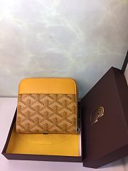 Goyard Zip Wallet In Yellow Size 11x10cm - 3