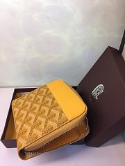 Goyard Zip Wallet In Yellow Size 11x10cm - 4
