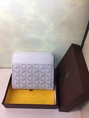 Goyard Zip Wallet In White Size 11x10cm - 4