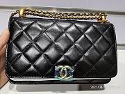 Chanel New Wallet On Chain WOC Black 33814 Size 19cm - 6