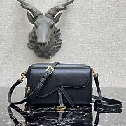 Dior Saddle Pouch In Black Calfskin S5620 Size 19x10.5x5cm - 1