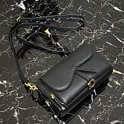 Dior Saddle Pouch In Black Calfskin S5620 Size 19x10.5x5cm - 3