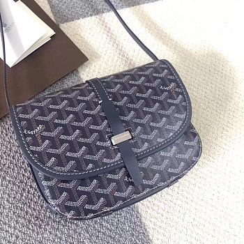 Goyard Goyardine Belvedere Messenger Bag In Black Size 22x15x6.5cm