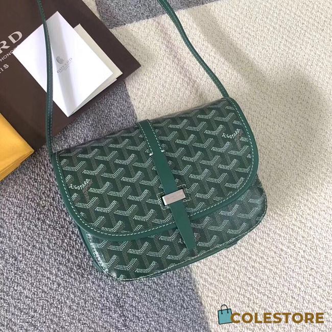 Goyard Goyardine Belvedere Messenger Bag In Green Size 22x15x6.5cm - 1