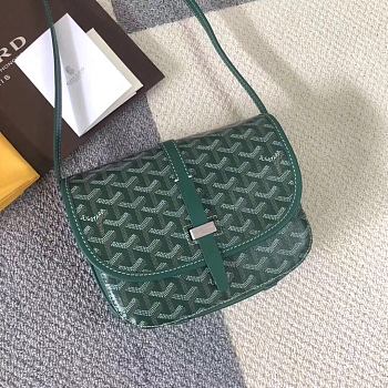 Goyard Goyardine Belvedere Messenger Bag In Green Size 22x15x6.5cm