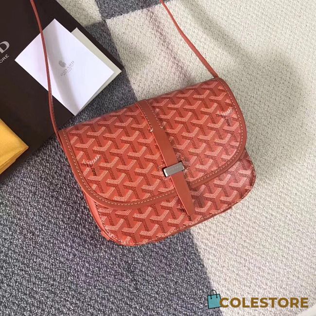 Goyard Goyardine Belvedere Messenger Bag In Orange Size 22x15x6.5cm - 1